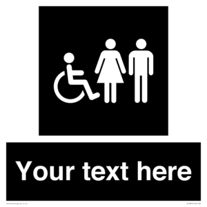 Custom information: black panel disabled female and male